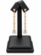 Black Faux Leather Single-Pair Earring Display Stand (F35-22-BK)