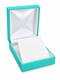 Teal Blue Earring & Pendant Box with White Velvet Interior & Matching Packer - AE7-TB
