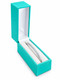 Teal Blue Bangle Box with White Velvet Interior & Matching Outer Packer - LW4-TB