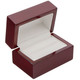 Veneer Premium  Rosewood Double Ring Box w/ Faux Leather Interior, 3” x 2” x 1 7/8”  (WR5-RW)