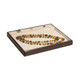 Beige Faux Suede & Dark Brown Faux Leather Countertop Jewelry Presentation Tray