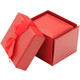Red Ring Jewelry Box with Ribbon Packer – Elegant Single Ring Gift Box (JFR3-Color)