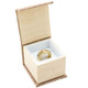 Burlap Magnetic Ring Box 2.12" x 2.37" 1.75"H (PJ3R-N3)