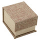 Burlap Magnetic Ring Box 2.12" x 2.37" 1.75"H (PJ3R-N3)