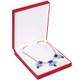 Premium Ribbon Necklace Box, Choose from various Colors. 6.63" x 8.25" x 1.5"H (JFN12-Color)