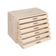 Natural Wood Organizer Case, 16" x 9" x 11 3/4"H