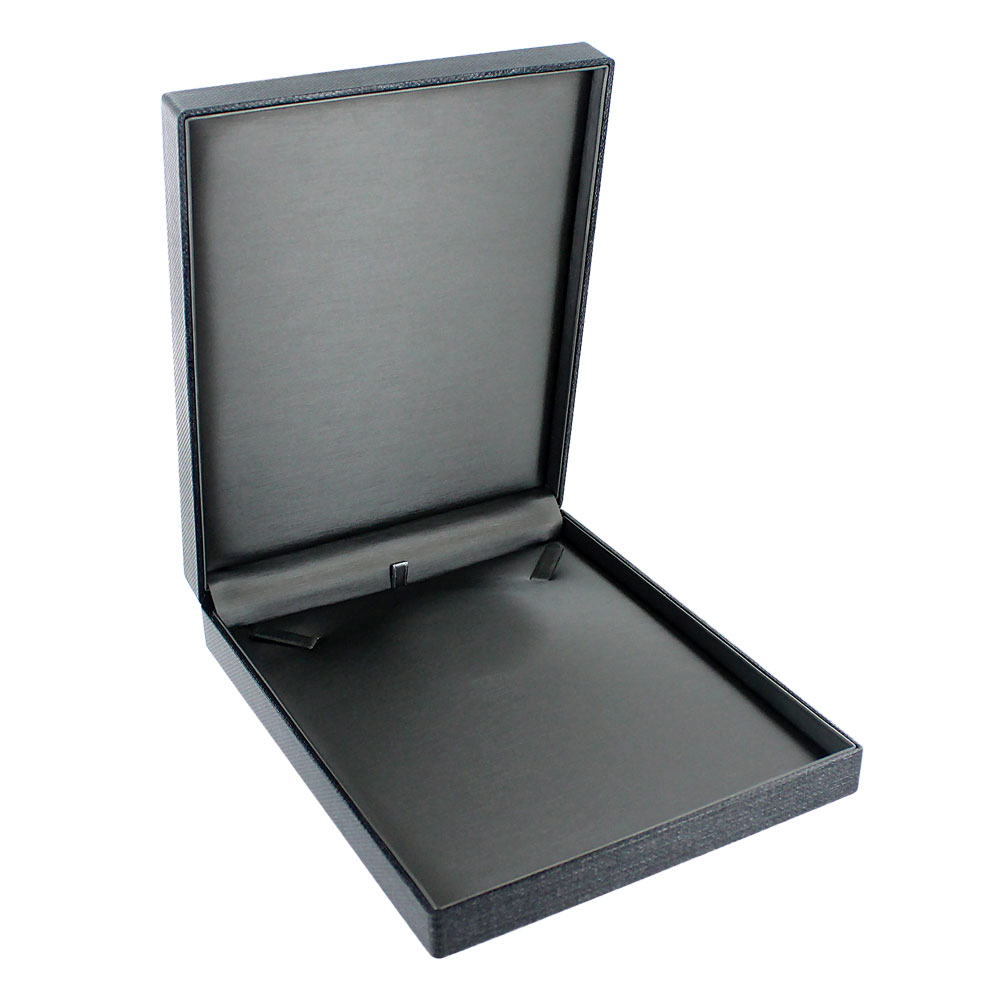 Premium Ribbon Necklace box-grey 6 5/8