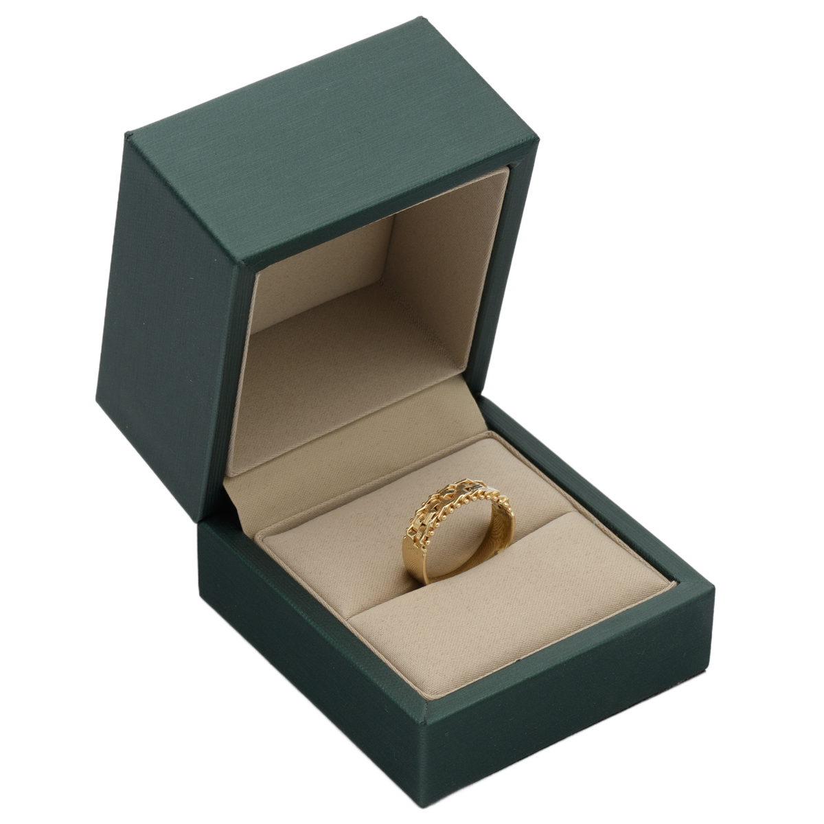 Oxford Green Luna Ring Box (ED316R-DG)