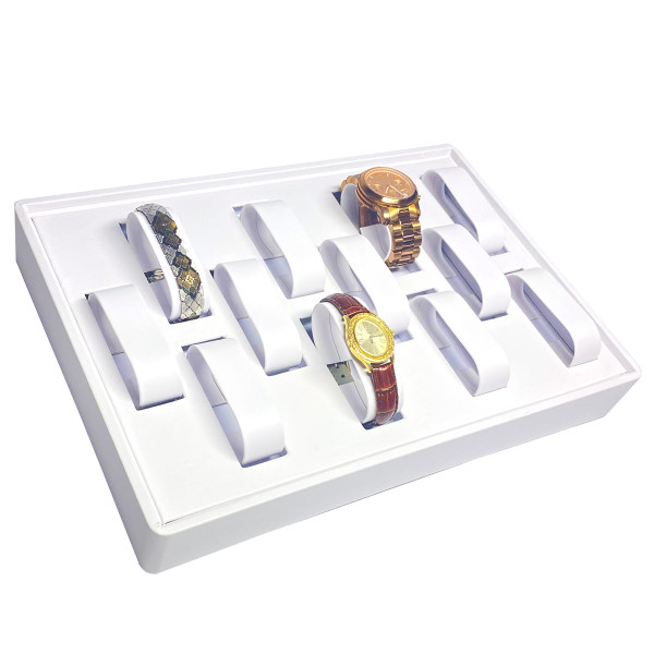 Stackable Watch Tray, 12 1/2” W x 8 3/4” D x 1 7/8” H WT1212 (WH) - Ed ...