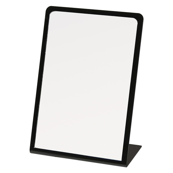 Black Acrylic Frame Glass Mirror, 7 7/8" x 11 1/2"H Ed's Box & Supply Inc.