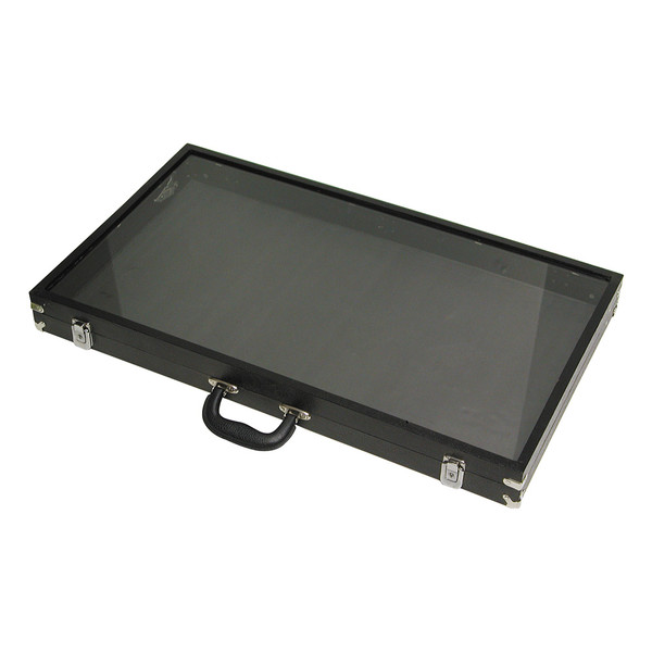 Glass Top Travel Display Case with Handle 30"x 17 1/2"x 3" (8151) Ed