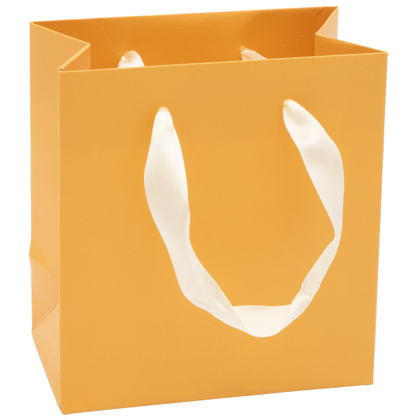 Paper Tote Gift Bag Butterscotch Color with Ribbon Handles - 20 Pieces ...
