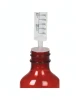 24mm press-in adapter in bottle with syringe showing leak-free transfer
