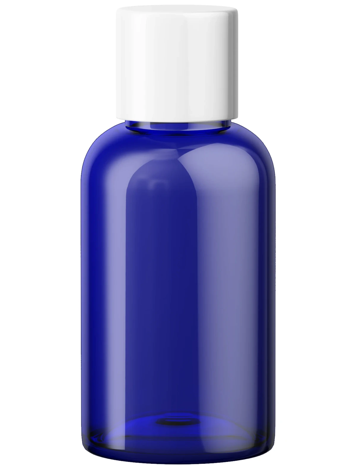 Cobalt blue 60mL PET storage bottle with CRC cap