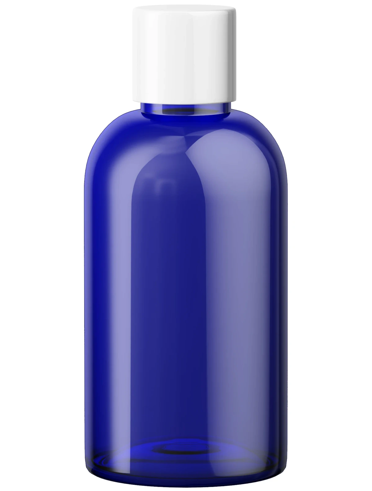 Cobalt blue 120mL PET storage bottle with CRC cap