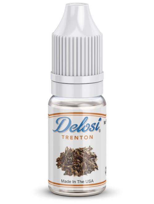 Delosi Trenton Flavor Concentrate bottle with white cap and label on a plain background.