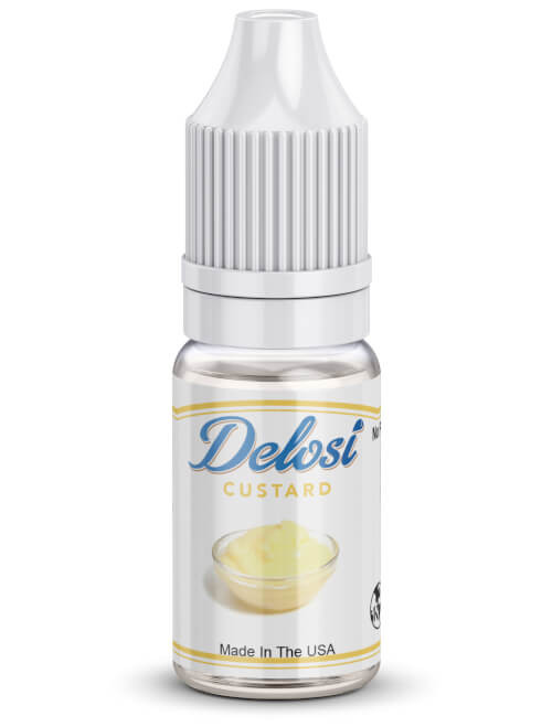 Custard Flavor Concentrate in a bottle with a white CRC cap - a  great choice for all your flavor-packed recipes and creative projects.