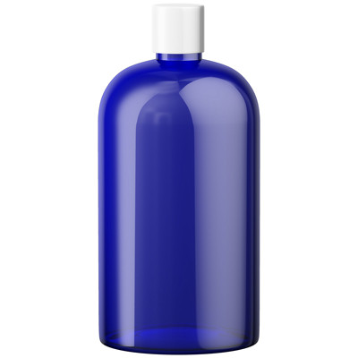 Cobalt Blue 500mL PET Storage Bottle - durable, light-protective PET bottle, ideal for secure, long-term storage of light-sensitive liquids.