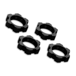 Wheel Nuts, Splined, 17mm, Serrated: BLACK Wheel Nuts, Splined, 17mm, Serrated: BLACK
