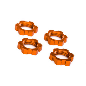 Wheel Nuts, Splined, 17mm, Serrated: ORANGE Wheel Nuts, Splined, 17mm, Serrated: ORANGE