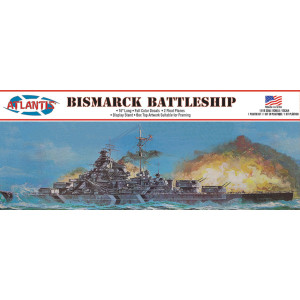 1/618 Bismarck Battleship plastic model kit.  Requires plastic model cement to complete. 1/618 Bismarck Battleship plastic model kit.  Requires plastic model cement to complete.