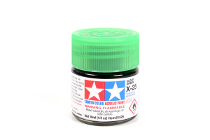 Acrylic Mini, X-25, Clear Green Acrylic Mini, X-25, Clear Green