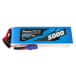 6S 5000mAh 45C Lipo: EC5 6S 5000mAh 45C Lipo: EC5
