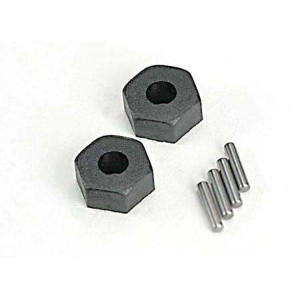 Wheel hubs, hex (2)/ stub axle pins (2)