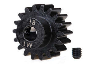 Gear, 18T M1 Pinion, 5mm Shaft Gear, 18T M1 Pinion, 5mm Shaft