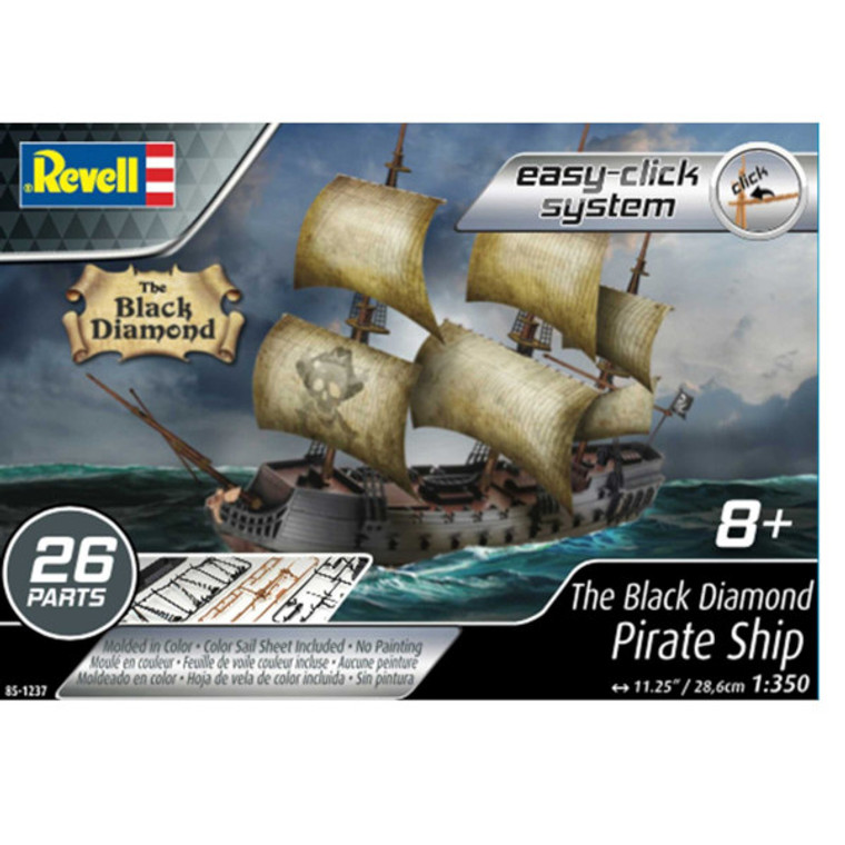 Black Diamond Pirate Ship: SNAP plastic model kit.