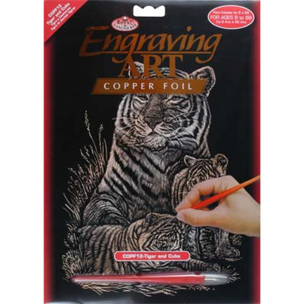 Engraving, Copper, Tiger and Cub