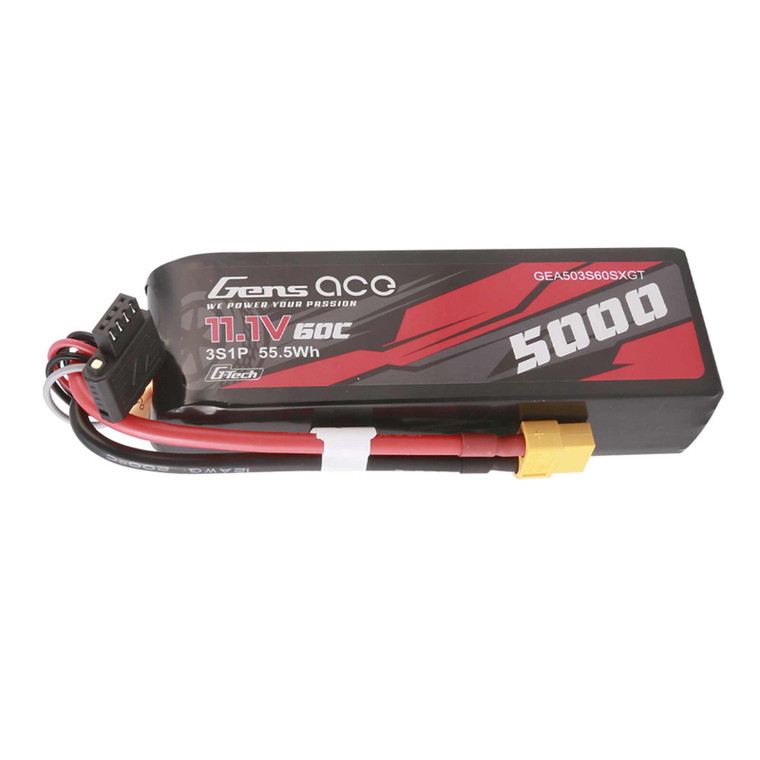 3S 5000mAh 60C Lipo: XT60 G-Tech