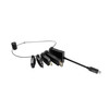 Adapter Ring with 5 Adapters: Mini-DisplayPort (M) to HDMI (F) Adapter, HDMI C (M) to HDMI (F), HDMI D (M) to HDMI (F) and DisplayPort (M) to HDMI (F) Adapters and USB-C (M) to HDMI (F) Dongle