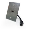 HDMI Pass-Through Single Gang Aluminum Wall Plate with Pigtail
