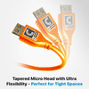 MicroFlex™ Pro AV/IT Integrator Series™ Certified Ultra High Speed 8K 48G HDMI Cable with ProGrip™ Orange 3ft