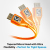 MicroFlex™ Pro AV/IT Integrator Series™ Certified Ultra High Speed 8K 48G HDMI Cable with ProGrip™ Orange 6ft