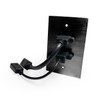 HDMI and USB-B 2.0 Pass-Through Single Gang Black Aluminum Wall Plate with Pigtail