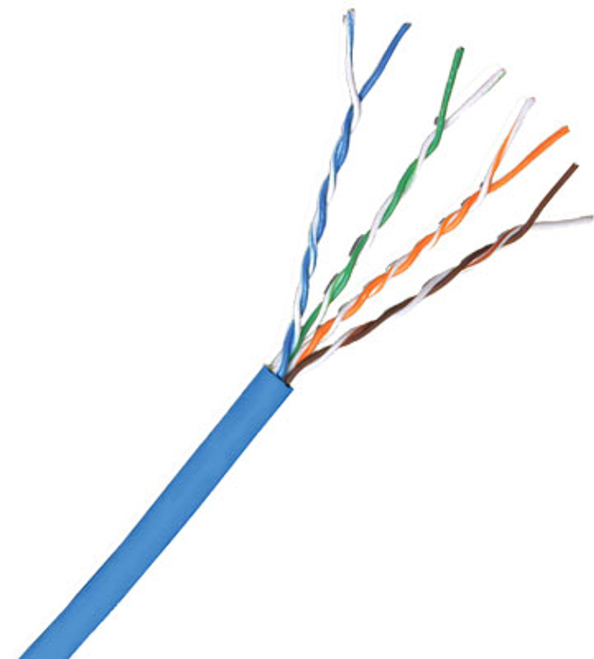 Cat 6 550 MHz Plenum UTP Solid Blue Bulk Cable 1000ft