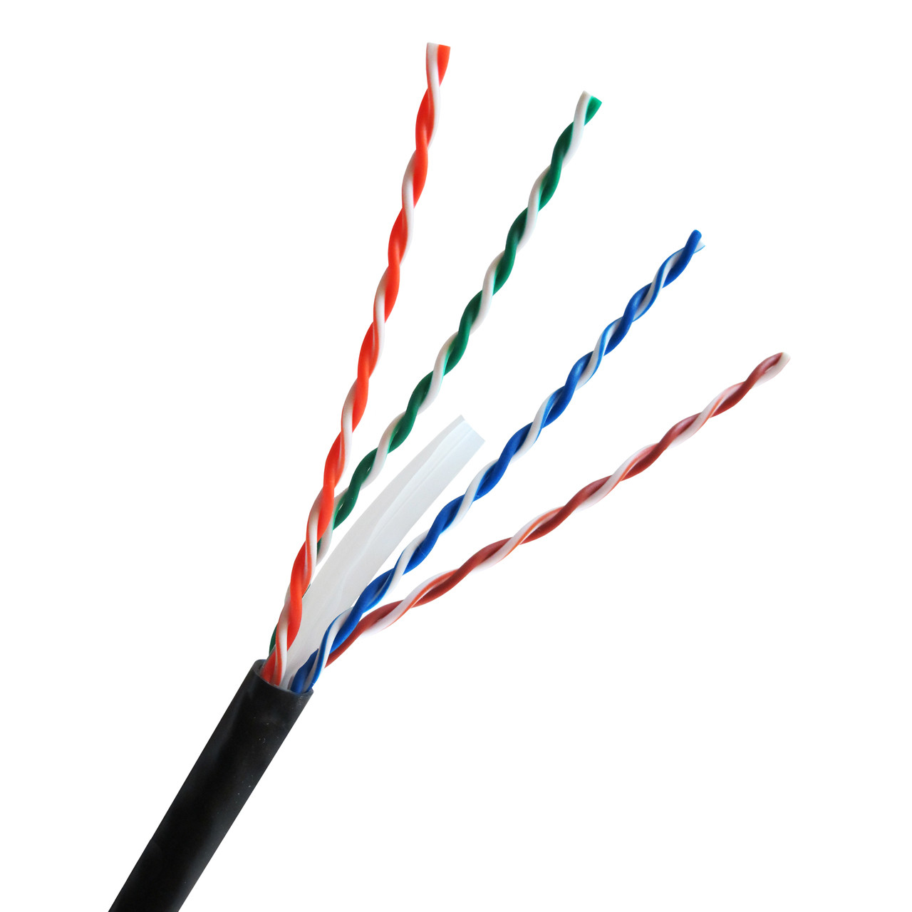 Cat 6 550 MHz UTP Solid Black Bulk Cable 1000ft