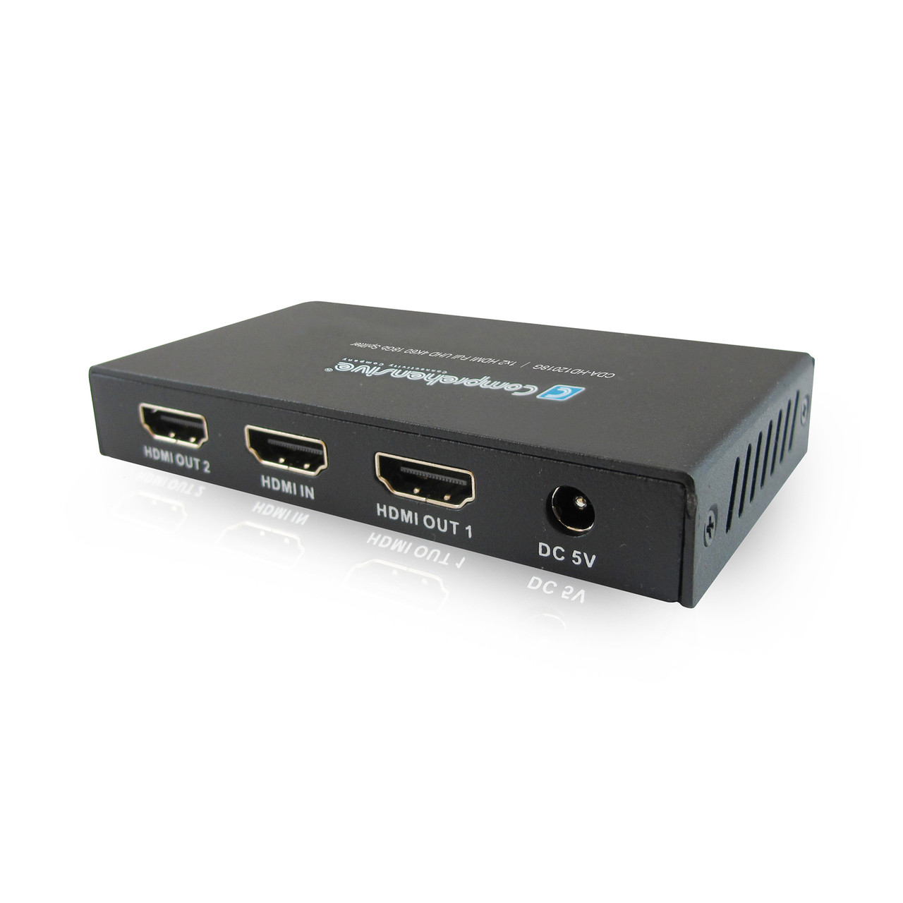 2-Way HDMI Splitter 3D, 4Kx2K, EDID with IR Extension (1-in/2-out)