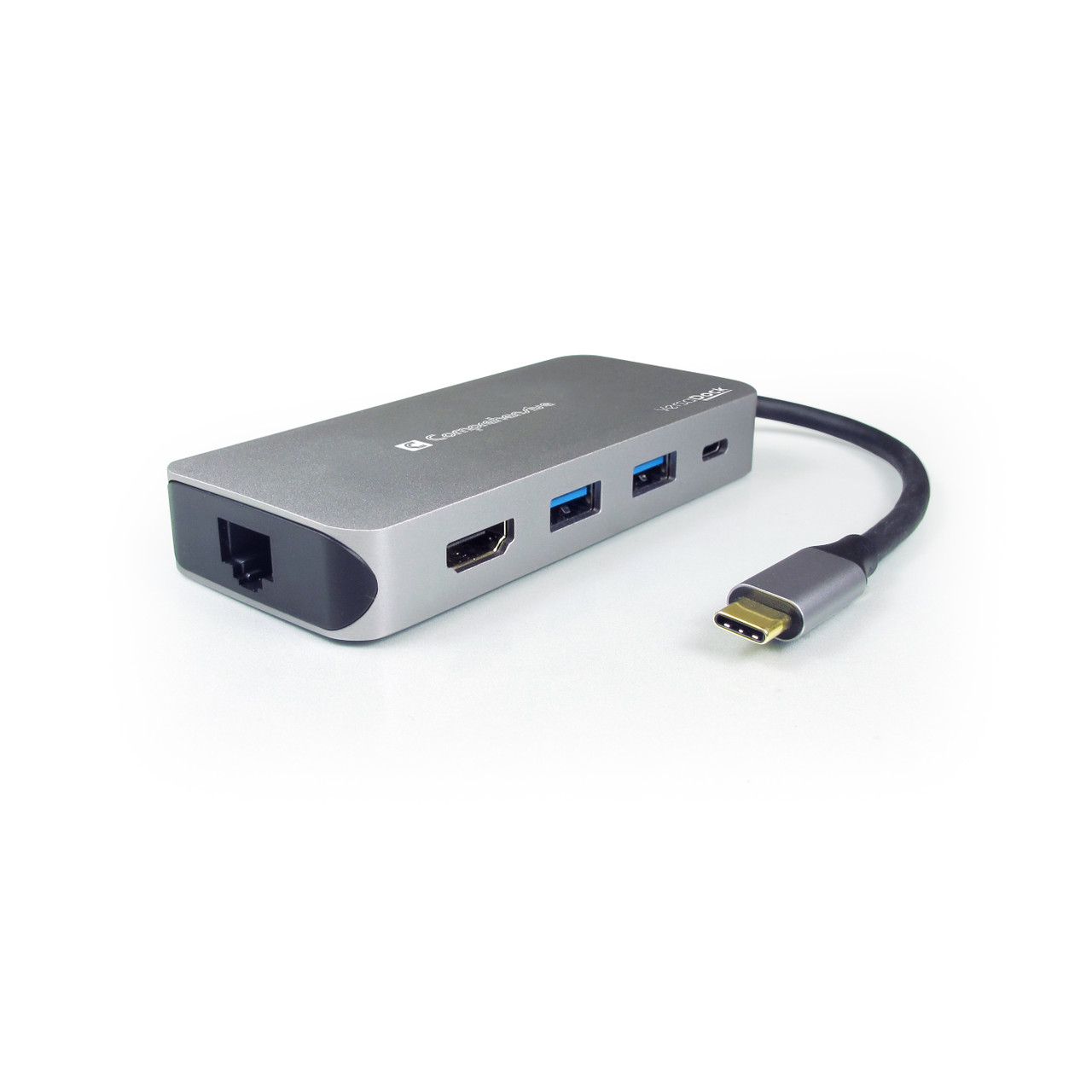 Adaptador USB C a HDMI / USB 3.0 / USB C / Ethernet RJ4