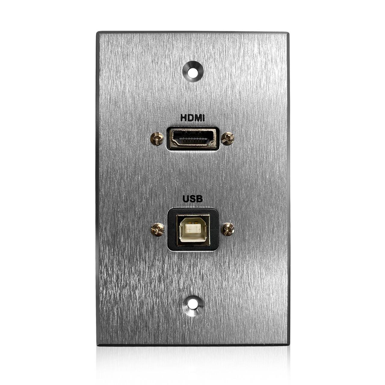 HDMI and USB-C 3.0 Pass-Through Single Gang Decorative Wall Plate