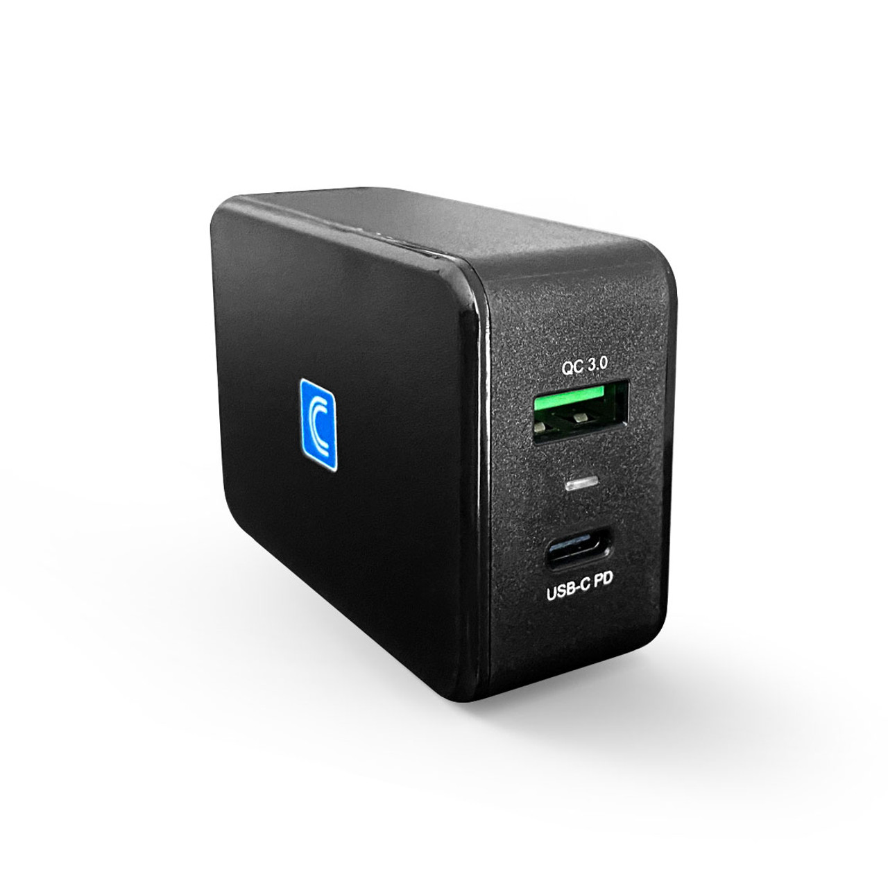 USB 2-Port Wall Charger 30W USB-C PD and USB-A Quick Charging