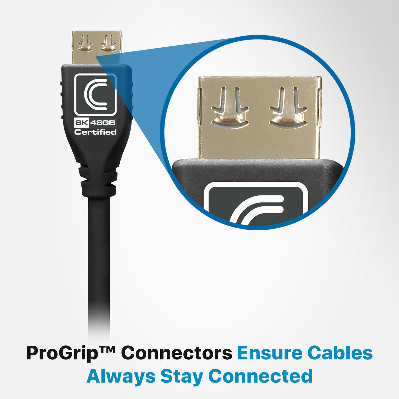 MicroFlex™ Pro AV/IT Integrator Series™ Certified Ultra High Speed 8K 48G  HDMI Cable with ProGrip™ Jet Black 3ft