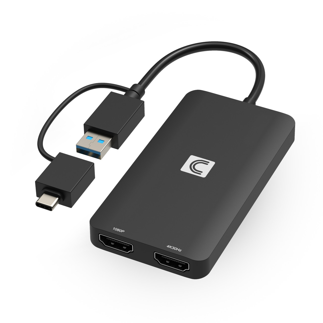 USB to Dual HDMI Adapter, 4K30Hz + 1080p - USB-A Display Adapters, Display  & Video Adapters