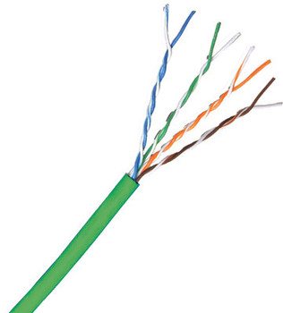 Cat 5e 350MHz Solid Green Bulk Cable 1000ft