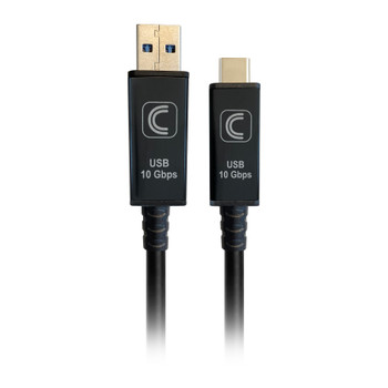 Pro AV/IT Integrator Series™ 10G (3.2 Gen 2) USB-A Male to USB-C Male AOC Active Plenum Cable 25ft