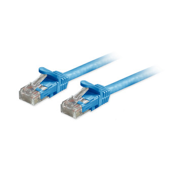 Cat6a Unshielded (UTP) Snagless Ethernet Patch Cable Blue 15ft