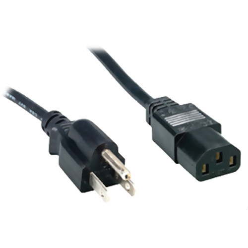 Standard PC Power Cord, NEMA 5-15P to IEC 60320-C13, 18/3 SVT