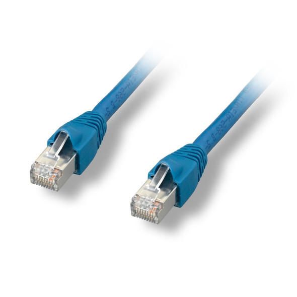 CAT6A Shielded Patch Cable Blue 1ft.